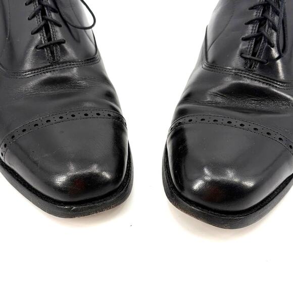 Allen Edmonds Byron Cap Toe Oxford Shoes Sz 10D Black Corpcore Old Money Ivy main image 6